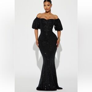 Fashion Nova God’s Gift sequin maxi dress worn once